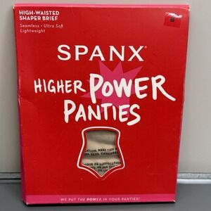 SPANX 2746 Higher Power High Waisted Shaper Panties Size M Soft Nude